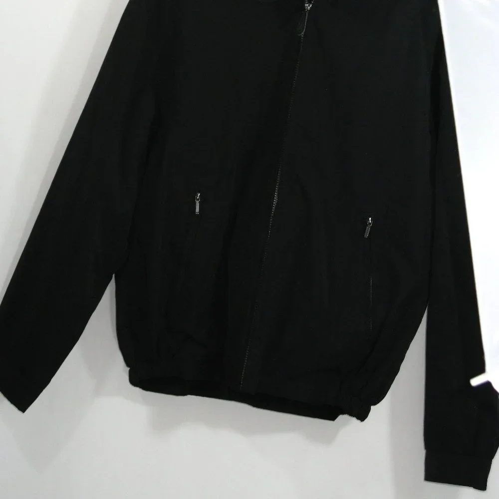 London Fog Bomber style Jacket - Black - Size Medium - Like New - Picture 2 of 6
